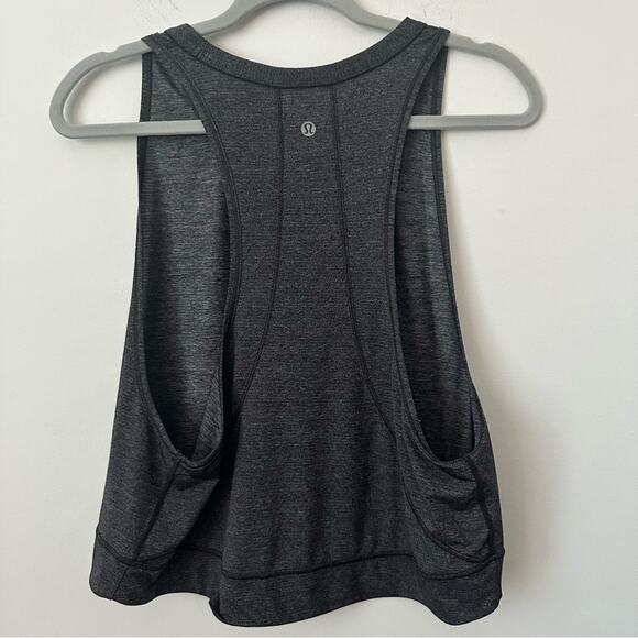 Lululemon Athletica Black Crop Relaxed Tank Top - Picture 2 of 6